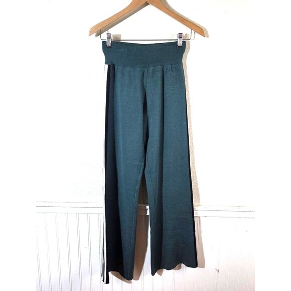 Spiritual Gangster Pants - Spiritual Gangster Wide Leg Pants Womens Small Green Knit Lounge Yoga Stretch